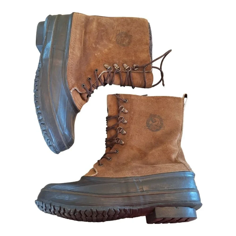 Eddie Bauer Duck Boots Made in USA Men's size 11 Fiberglass Shank Wool Lining